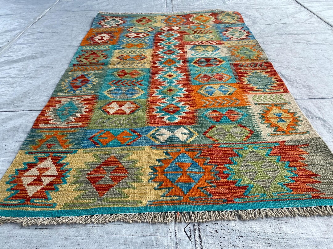 Handmade Southwestern 6x9 Ft Hallway Oriental Flatweaves Afghan
