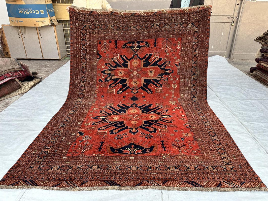 9x6 Rugs 9x6 Ft Turkish Inspired Caucasian Style Hand Knotted Rug Medium Wool ...