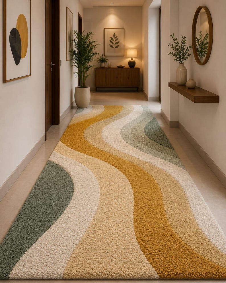 Modern Geometric Bedroom Rug Decor | Luxury Cozy Bedroom Interior ...