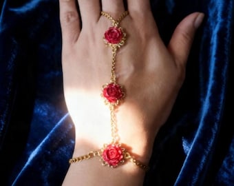 Pulsera de cadena dorada para la mano, pulsera minimalista, pulsera delicada para el dedo, joyería delicada para mujer.