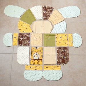 PDF Pattern for Puppy shaped rag quilt-baby quilt. image 5