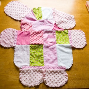 PDF Pattern for Puppy shaped rag quilt-baby quilt. image 7