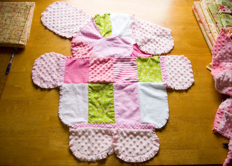 PDF Pattern for Puppy shaped rag quilt-baby quilt. image 7