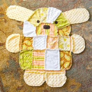 PDF Pattern for Puppy shaped rag quilt-baby quilt. image 8