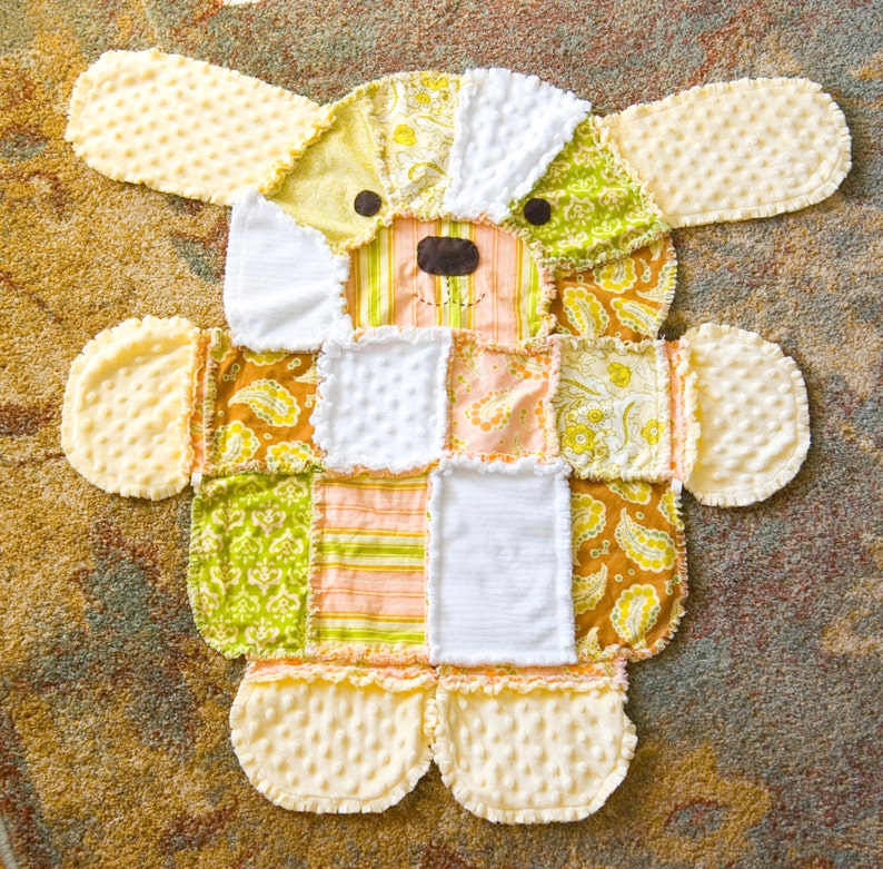 PDF Pattern for Puppy shaped rag quilt-baby quilt. image 8