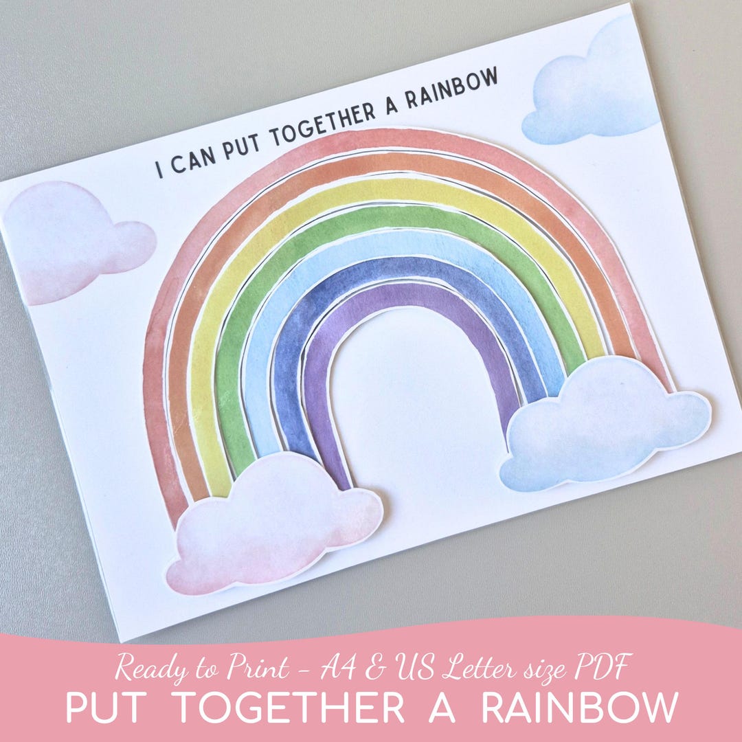 Rainbow Color Matching Activity Toddler Busy Book Page Preschool ...