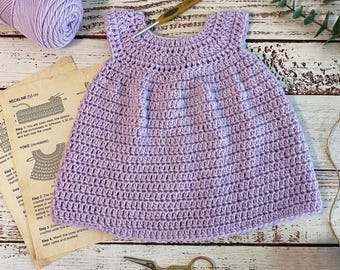 Easy Crochet Baby Dress Pattern | Beginner Friendly PDF Tutorial (Newborn-3 Months)