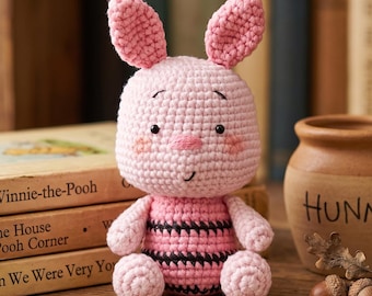 Ferkel Häkelanleitung, Amigurumi Schwein PDF Anleitung, Winnie Pooh Häkelanleitung, Stofftier häkeln, Rosa Schwein Amigurumi