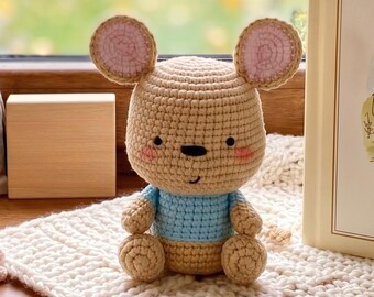 Häkelanleitung Roo Kangaroo Amigurumi, Winnie Puuh inspiriert Häkelanleitung PDF, süßes Baby Kangaroo Plüschtier