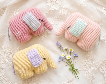 Elefant Häkelanleitung Amigurumi PDF, Stofftier Elefant Spielzeug Anleitung, Einfaches Häkeltier, Baby-Dusche-Geschenk, Kinderzimmer Dekor, Plüschtier Muster