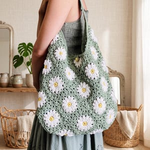 Daisy crochet bag - Etsy 日本