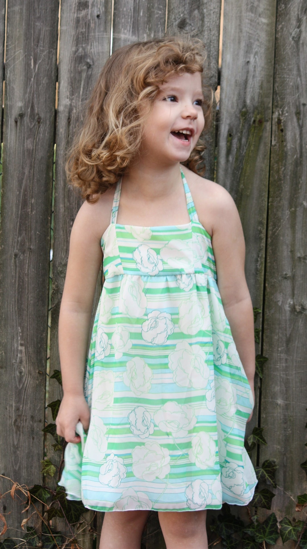 Little Girl Easter Dress/ Beach Dress/ Simple Sheer Flower Dress