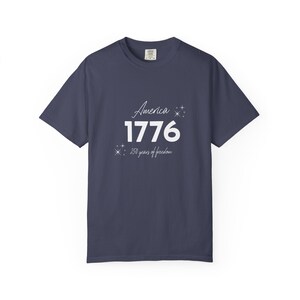 Camiseta comemorativa dos 250 anos da América (1776) | Camiseta patriótica para o Quatro de Julho