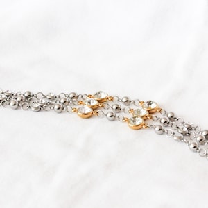 Gold and stainless steel chain bracelet OOAK