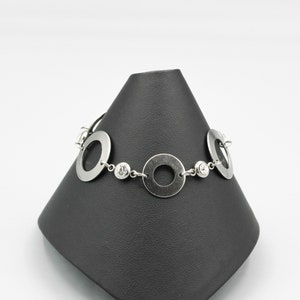 Circle stainless steel bracelet - world of circles