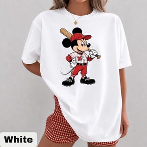 Comfort Colors Disney Mickey Mouse Baseball T-Shirt, Vintage Mickey Sports Tee, Retro Disney Game Day Shirt, Baseball Mom Top image 11