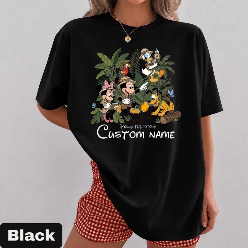 Custom Safari Disneyworld Shirt, Animal Kingdom Graphic Tee, Mickey and Friends Magical Shirt, Disney Vacation Tee, Disneyland T-shirt 2026 immagine 10