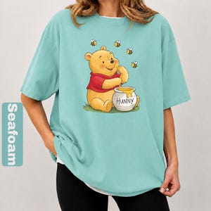 Comfort Colors Pooh Bear T-Shirt, Winnie The Pooh Shirt, Disney Trip Shirt, Pooh Bear Shirt, Eating Honey Shirts, Disneyland Shirt, Gift image 5