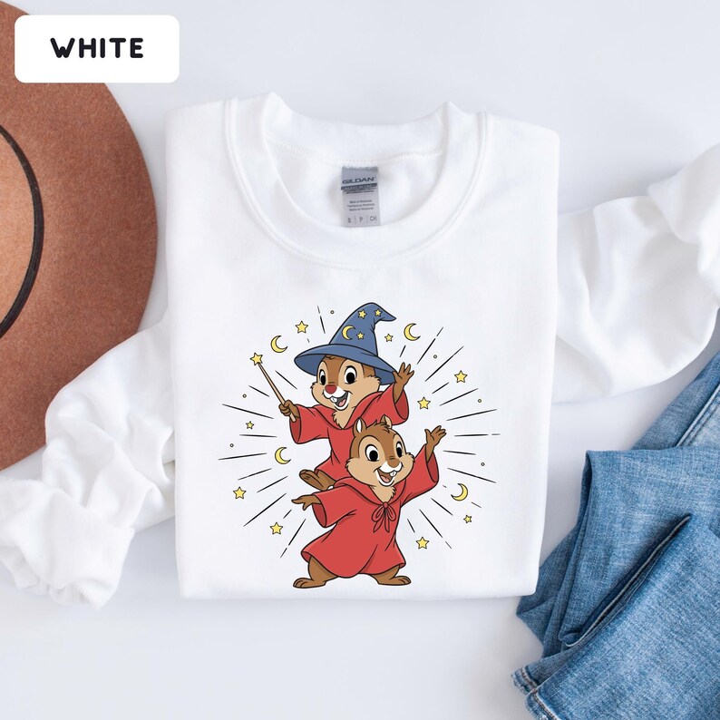 Disney Chip N Dale Costume Mickey Sorcerer Sweatshirt, Disney Trip Crewneck, Disneyland Family Matching Sweater, Disney 2026 Hoodie immagine 8