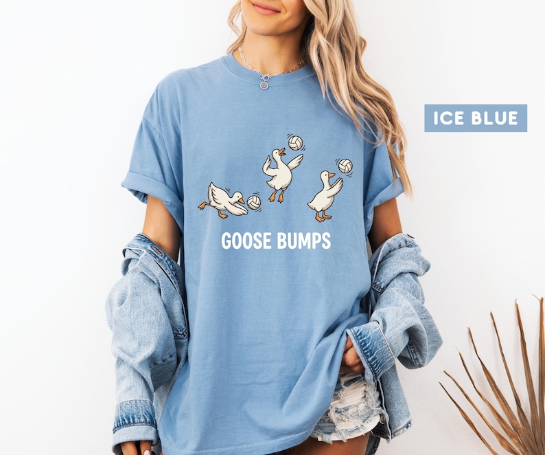 Comfort Colors Volleyball Shirt, Funny Goose Tee, Goose Player Tshirt, Volleyball Player Gift, Cute Sports Pun Top, Trendy Volleyball Tee image 11