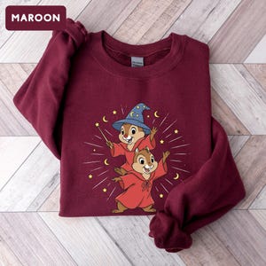 Disney Chip N Dale Costume Mickey Sorcerer Sweatshirt, Disney Trip Crewneck, Disneyland Family Matching Sweater, Disney 2026 Hoodie immagine 3