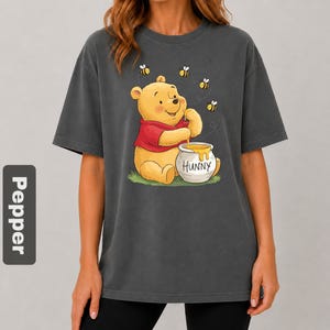 Comfort Colors Pooh Bear T-Shirt, Winnie The Pooh Shirt, Disney Trip Shirt, Pooh Bear Shirt, Eating Honey Shirts, Disneyland Shirt, Gift image 6