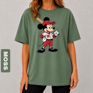Comfort Colors Disney Mickey Mouse Baseball T-Shirt, Vintage Mickey Sports Tee, Retro Disney Game Day Shirt, Baseball Mom Top image 9