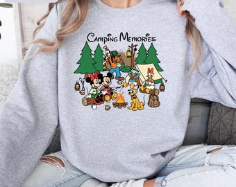 Camping Memories Sweatshirt, Disney Family Vacation Shirt, Mickey and Friends Camp Trip Pullover, Fort Wilderness Matching Campfire Sweater