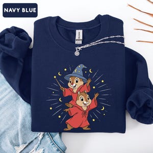 Disney Chip N Dale Costume Mickey Sorcerer Sweatshirt, Disney Trip Crewneck, Disneyland Family Matching Sweater, Disney 2026 Hoodie immagine 7