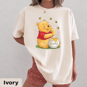 Comfort Colors Pooh Bear T-Shirt, Winnie The Pooh Shirt, Disney Trip Shirt, Pooh Bear Shirt, Eating Honey Shirts, Disneyland Shirt, Gift image 1