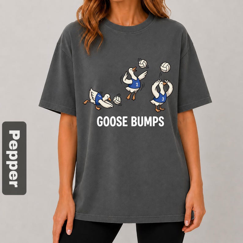 Camiseta de voleibol Comfort Colors, camiseta divertida de ganso, camiseta de jugador de ganso, regalo para jugador de voleibol, camiseta con juego de palabras deportivo, camiseta de voleibol de moda imagen 6