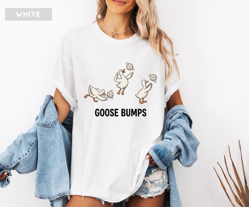 Comfort Colors Volleyball Shirt, Funny Goose Tee, Goose Player Tshirt, Volleyball Player Gift, Cute Sports Pun Top, Trendy Volleyball Tee image 5