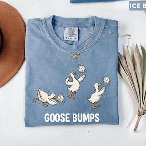 Comfort Colors Volleyball Shirt, Funny Goose Tee, Goose Player Tshirt, Volleyball Player Gift, Cute Sports Pun Top, Trendy Volleyball Tee image 1