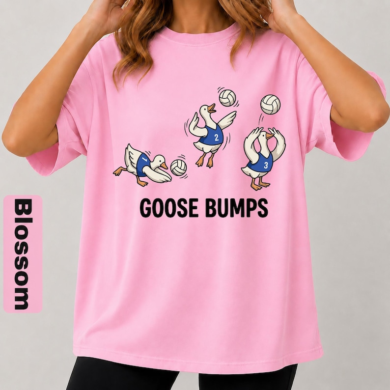 Camiseta de voleibol Comfort Colors, camiseta divertida de ganso, camiseta de jugador de ganso, regalo para jugador de voleibol, camiseta con juego de palabras deportivo, camiseta de voleibol de moda imagen 7