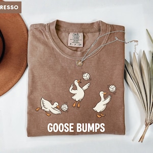 Comfort Colors Volleyball Shirt, Funny Goose Tee, Goose Player Tshirt, Volleyball Player Gift, Cute Sports Pun Top, Trendy Volleyball Tee image 4
