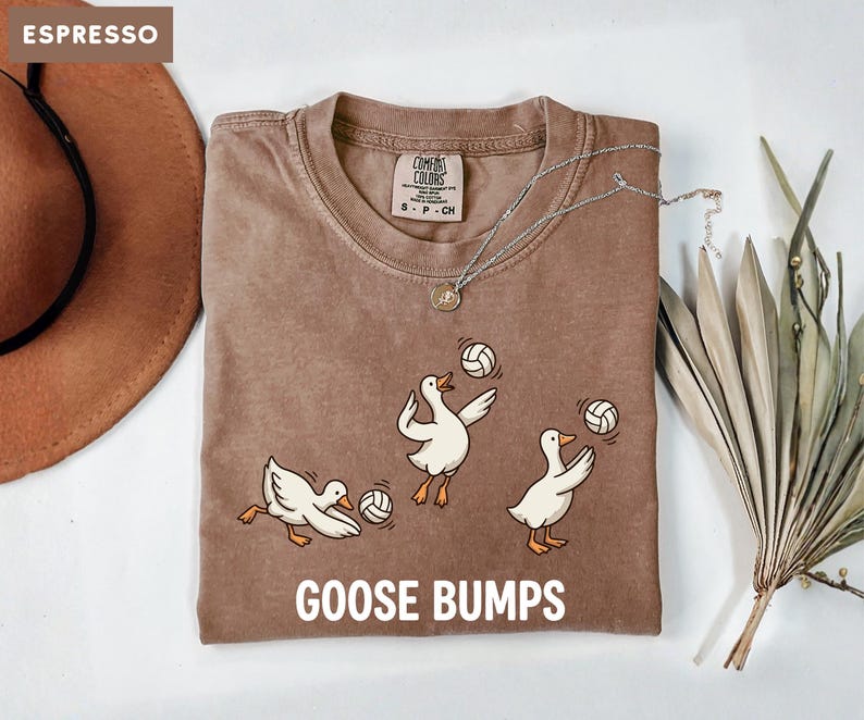 Comfort Colors Volleyball Shirt, Funny Goose Tee, Goose Player Tshirt, Volleyball Player Gift, Cute Sports Pun Top, Trendy Volleyball Tee image 4