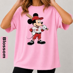 Comfort Colors Disney Mickey Mouse Baseball T-Shirt, Vintage Mickey Sports Tee, Retro Disney Game Day Shirt, Baseball Mom Top image 7
