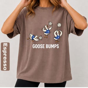 Camiseta de voleibol Comfort Colors, camiseta divertida de ganso, camiseta de jugador de ganso, regalo para jugador de voleibol, camiseta con juego de palabras deportivo, camiseta de voleibol de moda imagen 2