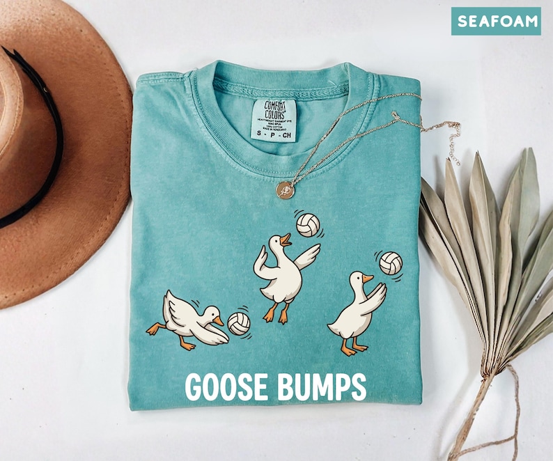 Comfort Colors Volleyball Shirt, Funny Goose Tee, Goose Player Tshirt, Volleyball Player Gift, Cute Sports Pun Top, Trendy Volleyball Tee image 6