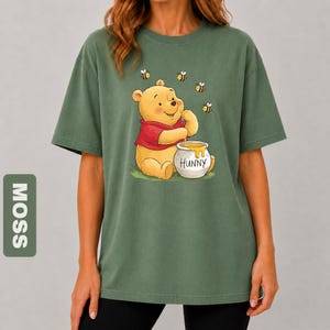 Comfort Colors Pooh Bear T-Shirt, Winnie The Pooh Shirt, Disney Trip Shirt, Pooh Bear Shirt, Eating Honey Shirts, Disneyland Shirt, Gift image 9