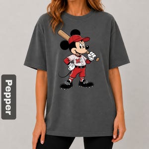 Comfort Colors Disney Mickey Mouse Baseball T-Shirt, Vintage Mickey Sports Tee, Retro Disney Game Day Shirt, Baseball Mom Top image 6