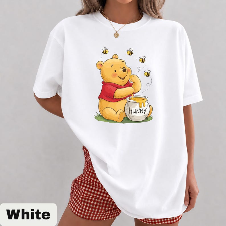 Comfort Colors Pooh Bear T-Shirt, Winnie The Pooh Shirt, Disney Trip Shirt, Pooh Bear Shirt, Eating Honey Shirts, Disneyland Shirt, Gift image 11