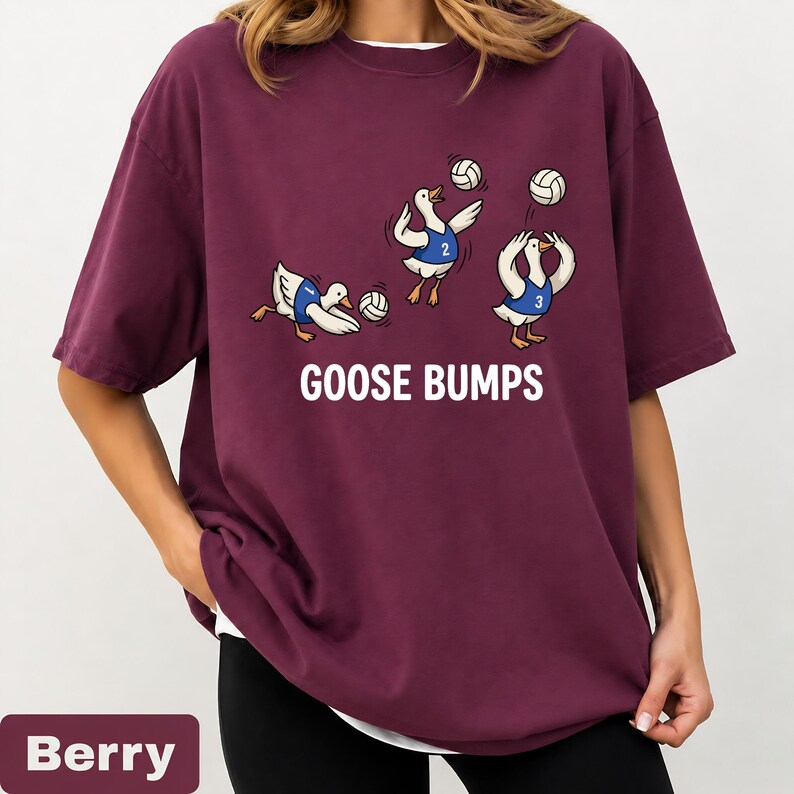 Camiseta de voleibol Comfort Colors, camiseta divertida de ganso, camiseta de jugador de ganso, regalo para jugador de voleibol, camiseta con juego de palabras deportivo, camiseta de voleibol de moda imagen 8
