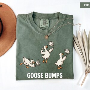 Comfort Colors Volleyball Shirt, Funny Goose Tee, Goose Player Tshirt, Volleyball Player Gift, Cute Sports Pun Top, Trendy Volleyball Tee image 2