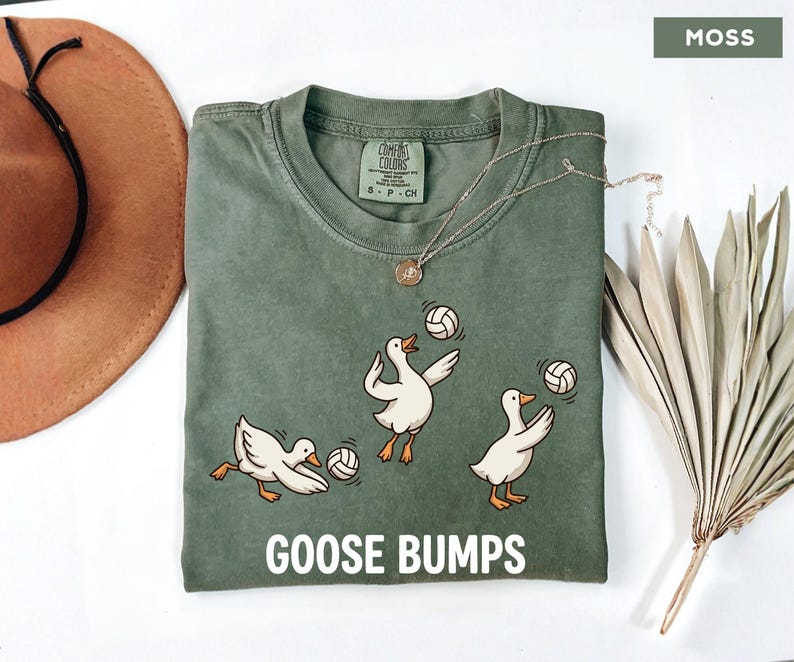 Comfort Colors Volleyball Shirt, Funny Goose Tee, Goose Player Tshirt, Volleyball Player Gift, Cute Sports Pun Top, Trendy Volleyball Tee image 2