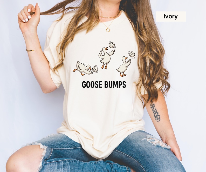 Comfort Colors Volleyball Shirt, Funny Goose Tee, Goose Player Tshirt, Volleyball Player Gift, Cute Sports Pun Top, Trendy Volleyball Tee image 7