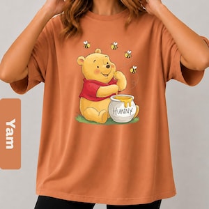 Comfort Colors Pooh Bear T-Shirt, Winnie The Pooh Shirt, Disney Trip Shirt, Pooh Bear Shirt, Eating Honey Shirts, Disneyland Shirt, Gift image 4