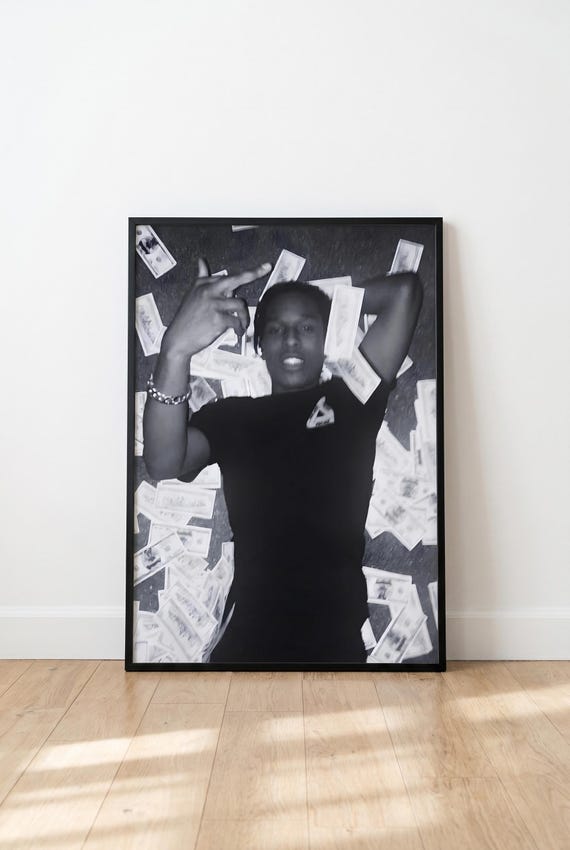 ASAP Rocky Poster | Pretty Flacko Hip Hop Wall Art Print | Harlem Streetwear Bedroom Decor | Rap Fan Gift | Unframed Poster Print