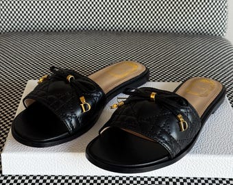 Dior Dway / DiorEvolution Slides (Black, Size 38)