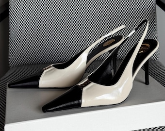 Saint Laurent Babylone Patent Slingback Heels